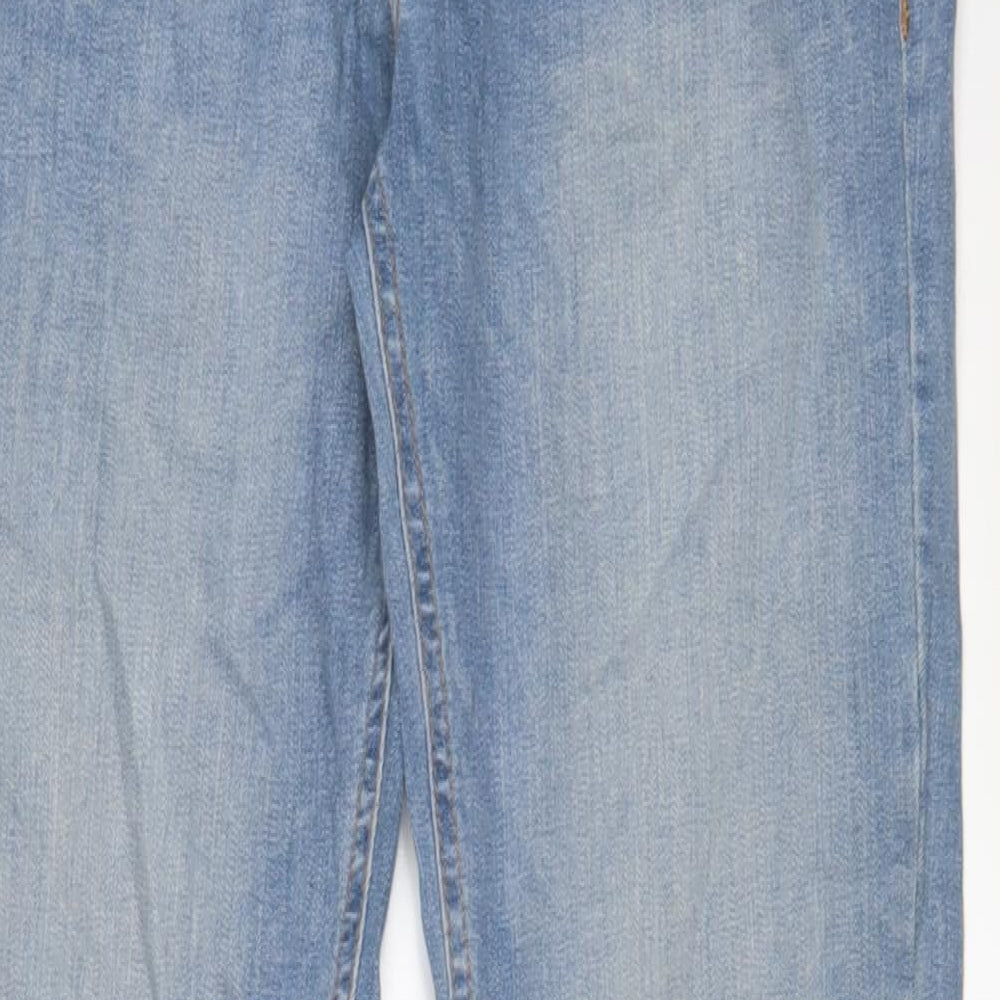 Denim & Co. Mens Blue Cotton Straight Jeans Size 30 in L30 in Regular Zip