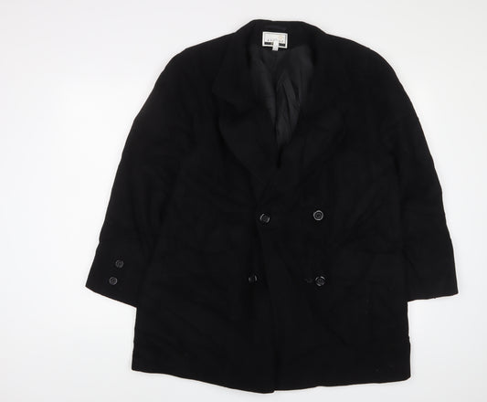 First Avenue Womens Black Jacket Coat Size 14 Button