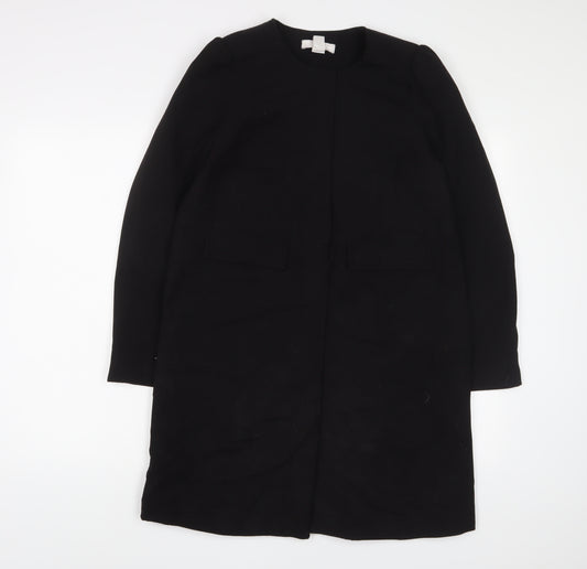 H&M Womens Black Jacket Size 10 Button