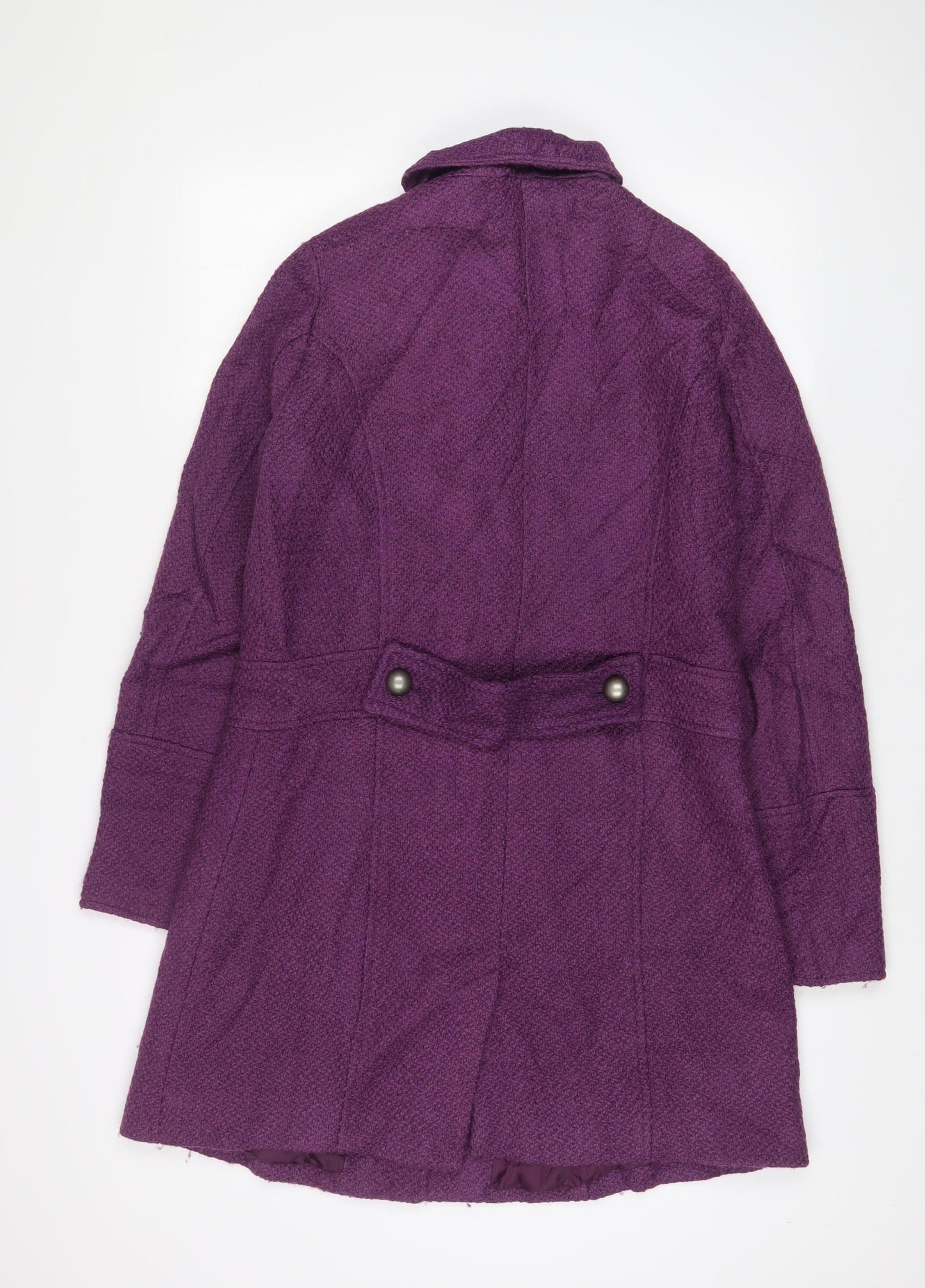 La Redoute Womens Purple Overcoat Coat Size 12 Button