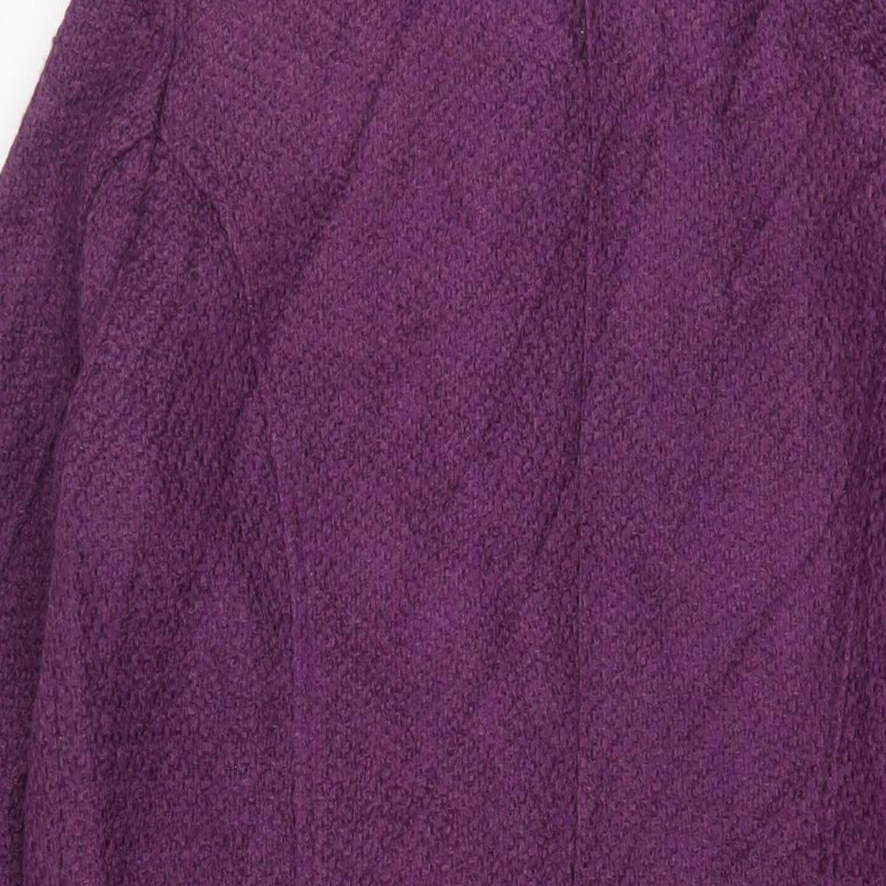 La Redoute Womens Purple Overcoat Coat Size 12 Button