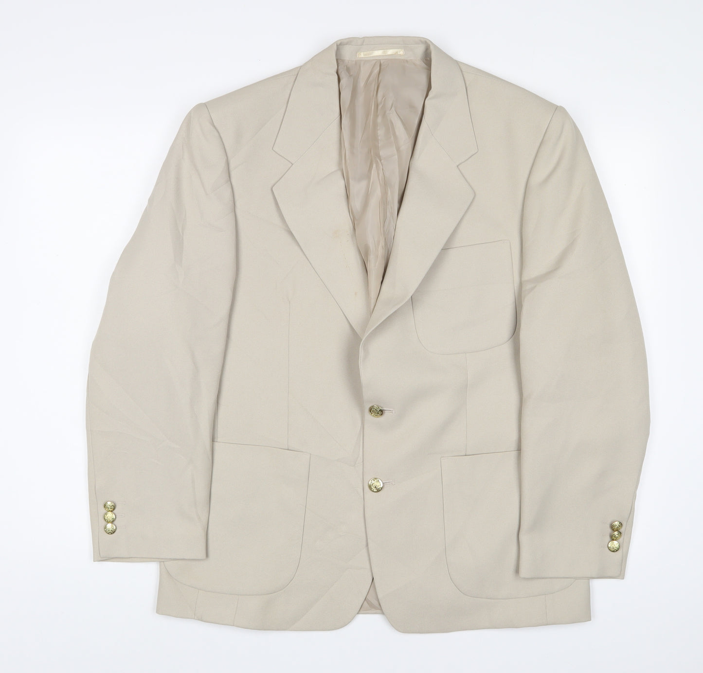 Cheers Mens Beige Polyester Jacket Suit Jacket Size 40 Regular