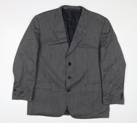 James Barry Mens Grey Wool Jacket Suit Jacket Size 44 Regular