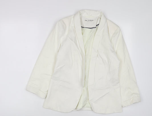 Miss Selfridge Womens White Jacket Blazer Size 10 - Open