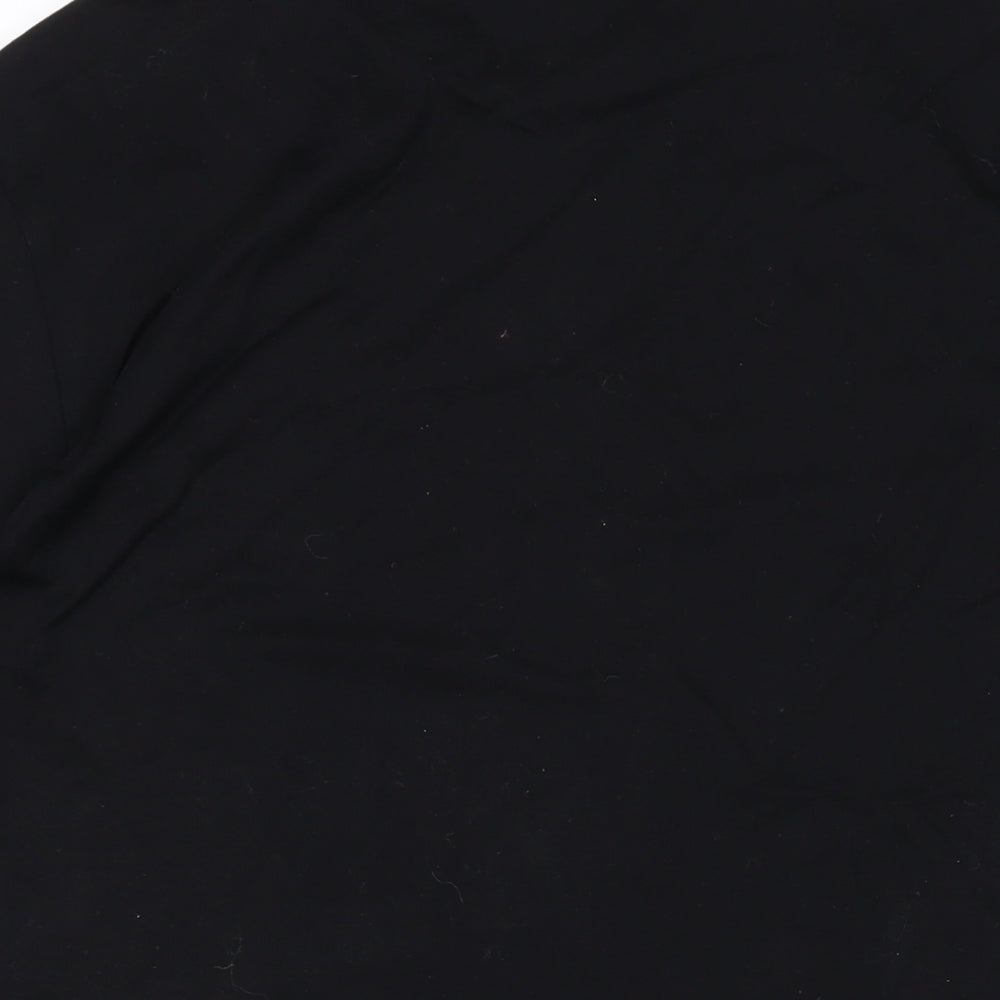 Marks and Spencer Mens Black Cotton T-Shirt Size M Round Neck