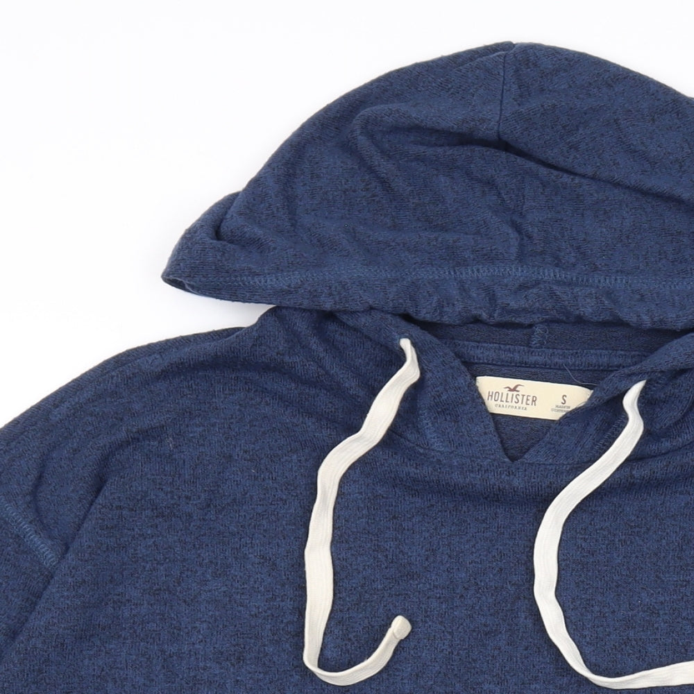 Hollister Mens Blue Cotton Pullover Hoodie Size S