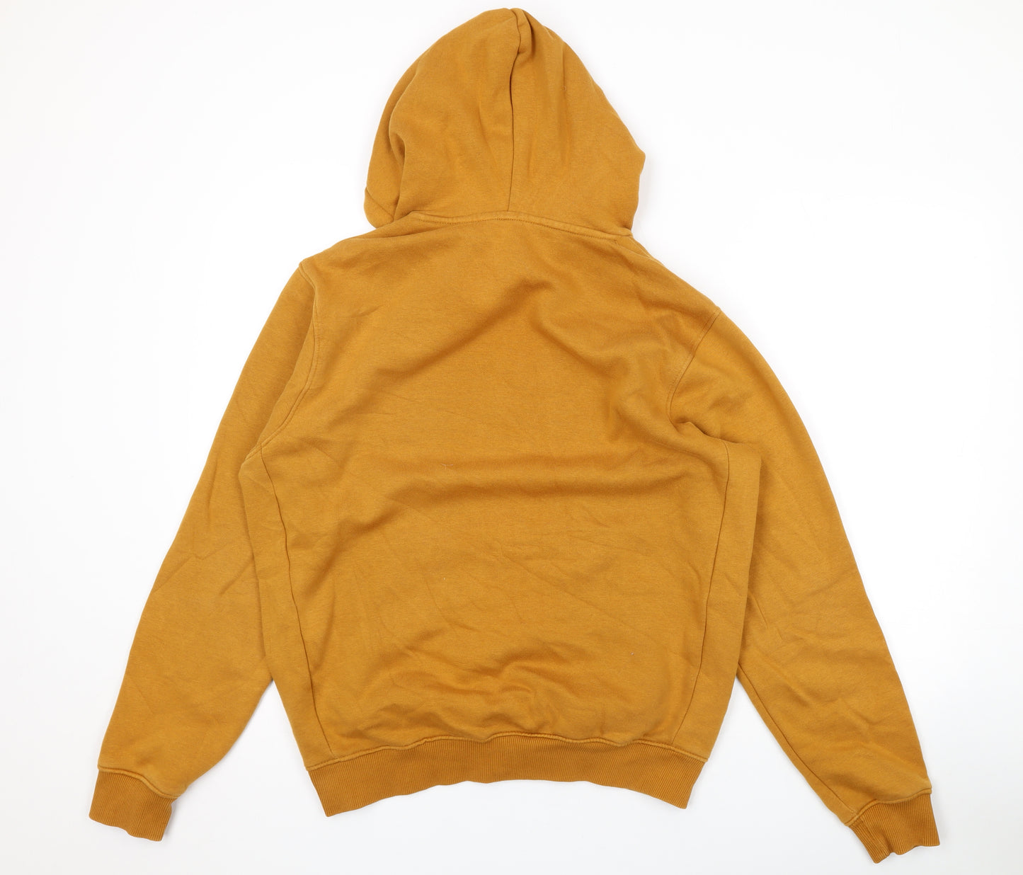 NEXT Mens Yellow Cotton Pullover Hoodie Size S