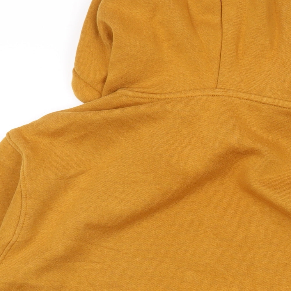 NEXT Mens Yellow Cotton Pullover Hoodie Size S