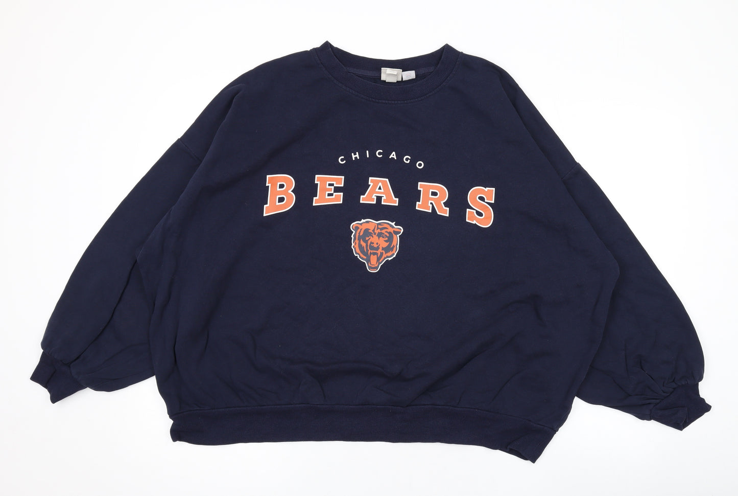 H&M Mens Blue Cotton Pullover Sweatshirt Size XL - NFL, Chicago Bears