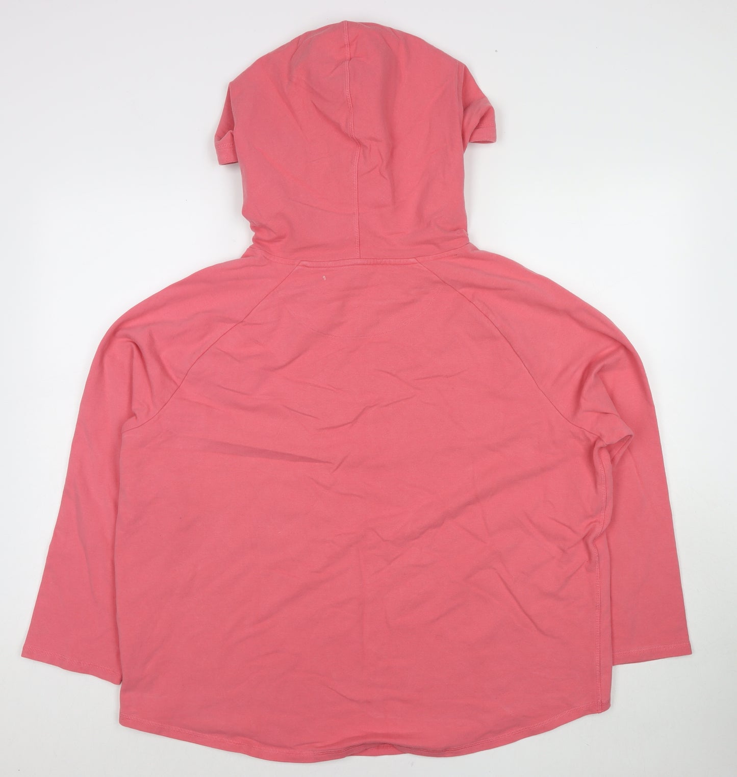 White Stuff Womens Pink Cotton Pullover Hoodie Size 18 Pullover