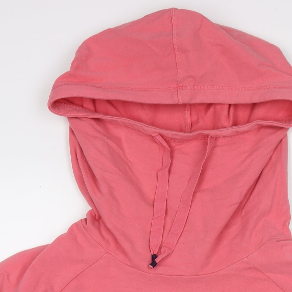 White Stuff Womens Pink Cotton Pullover Hoodie Size 18 Pullover