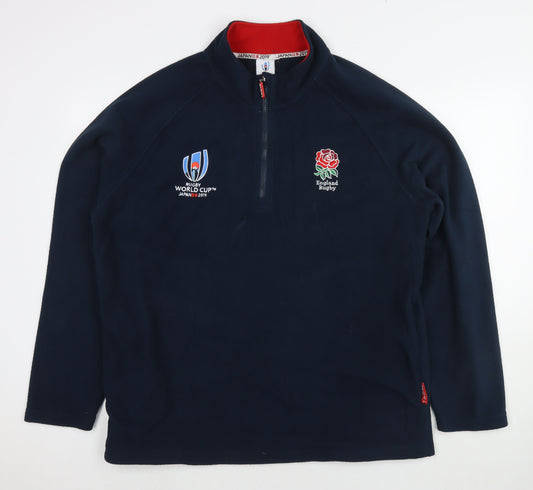 Rugby World Cup Mens Blue Polyester Pullover Sweatshirt Size XL