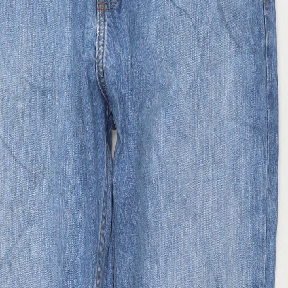 NEXT Mens Blue Cotton Straight Jeans Size 36 in L30 in Regular Zip