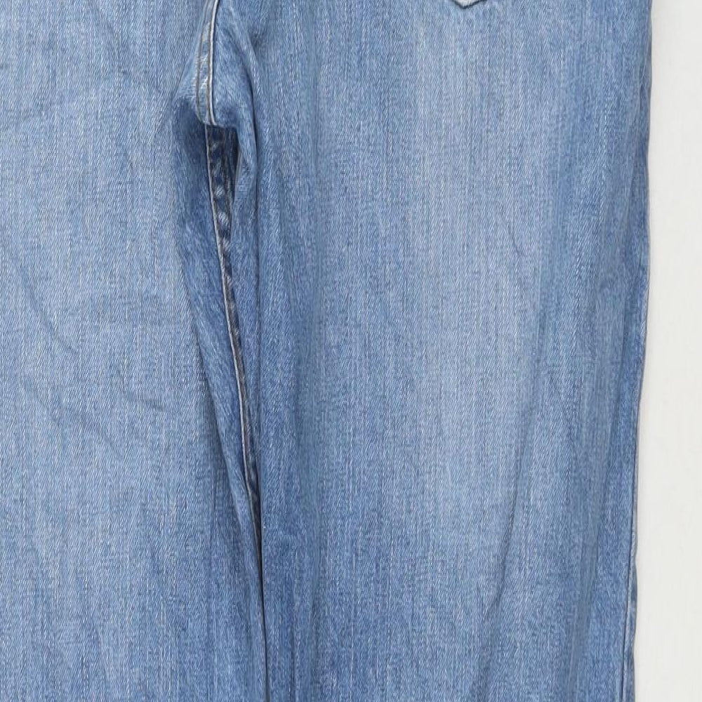 NEXT Mens Blue Cotton Straight Jeans Size 36 in L30 in Regular Zip