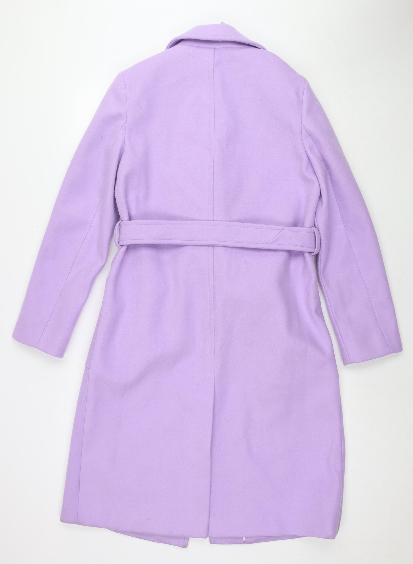 Marks and Spencer Womens Purple Overcoat Coat Size 10 Button