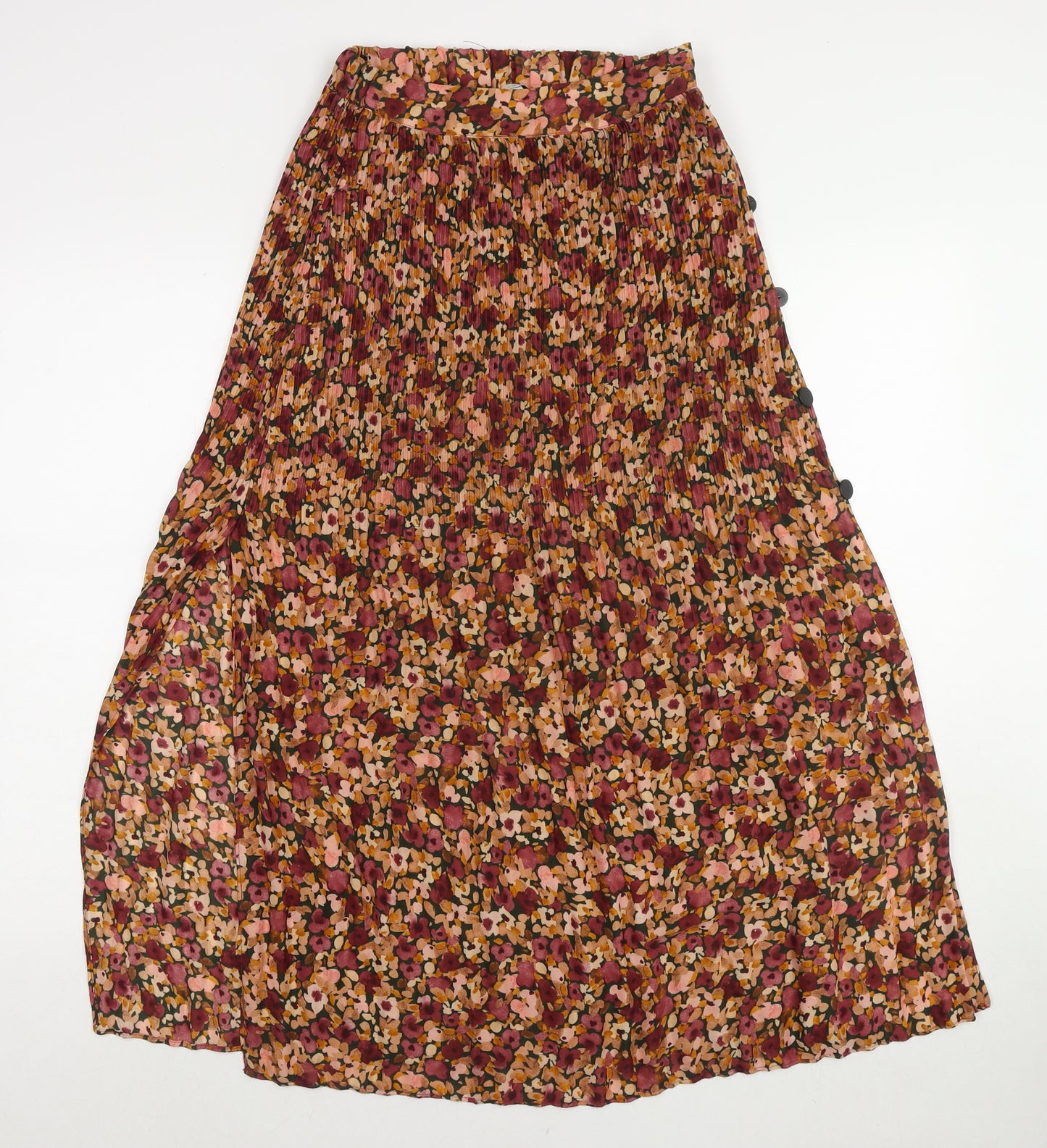 Topshop Womens Multicoloured Floral Polyester Maxi Skirt Size 6