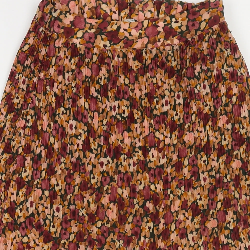 Topshop Womens Multicoloured Floral Polyester Maxi Skirt Size 6