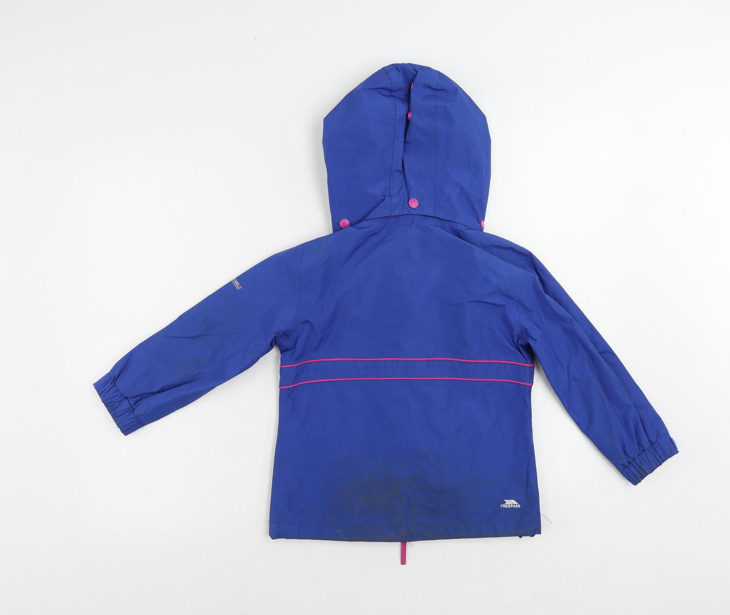 Trespass Boys Blue Windbreaker Jacket Size 3-4 Years Zip - Outdoor Walking Technical Jacket Hiking Water Resistant