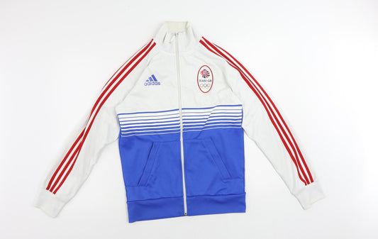 adidas Mens Blue Polyester Full Zip Sweatshirt Size S - Team GB