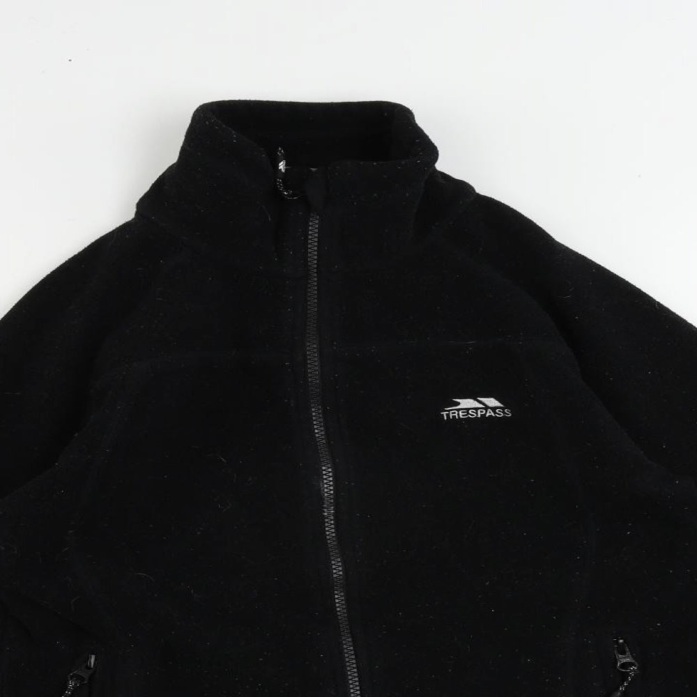 Trespass Womens Black Jacket Size XS Zip - Vintage Logo Walking Zipped Pockets