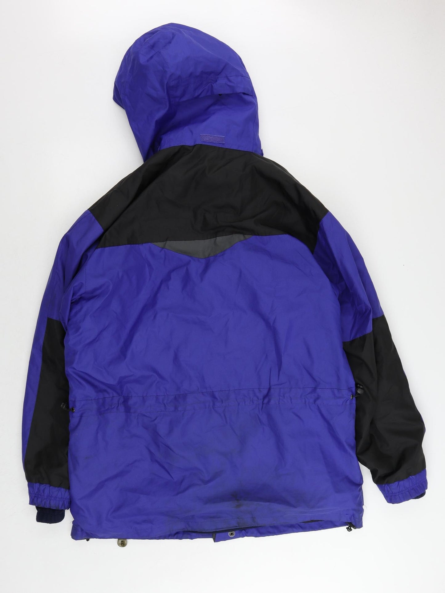 Mountain Pack Mens Blue Windbreaker Jacket Size L Zip - Technical Waterproof Windproof Hooded