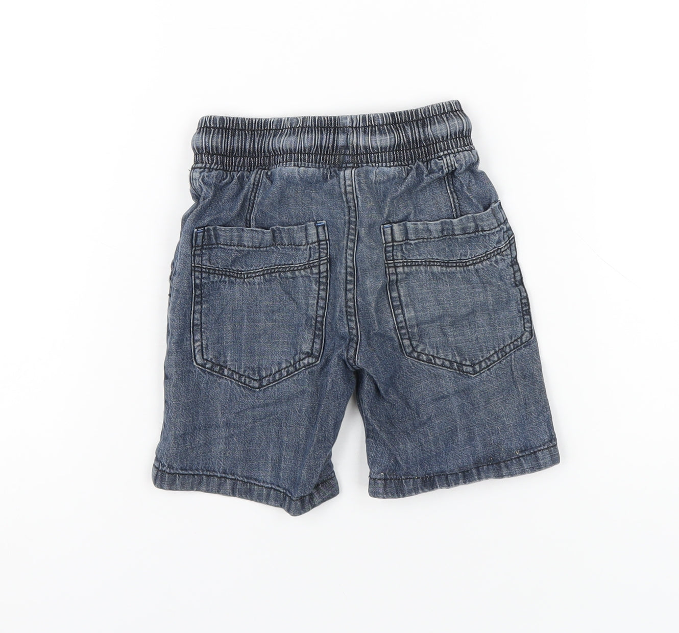 NEXT Boys Blue Cotton Bermuda Shorts Size 3 Years Regular Drawstring