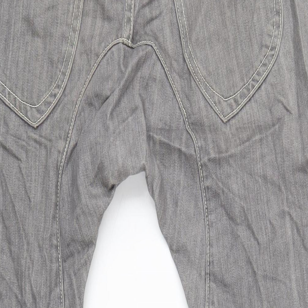 Humor Mens Grey Cotton Straight Jeans Size 30 in L29 in Regular Button