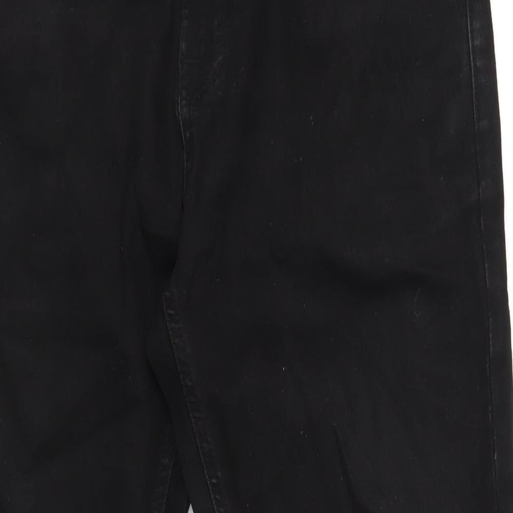 NEXT Mens Black Cotton Skinny Jeans Size 32 in L30 in Regular Zip