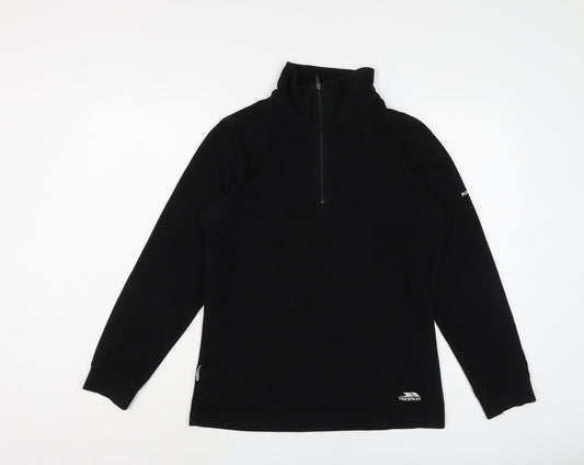 Trespass Womens Black Polyester Pullover Sweatshirt Size M Zip