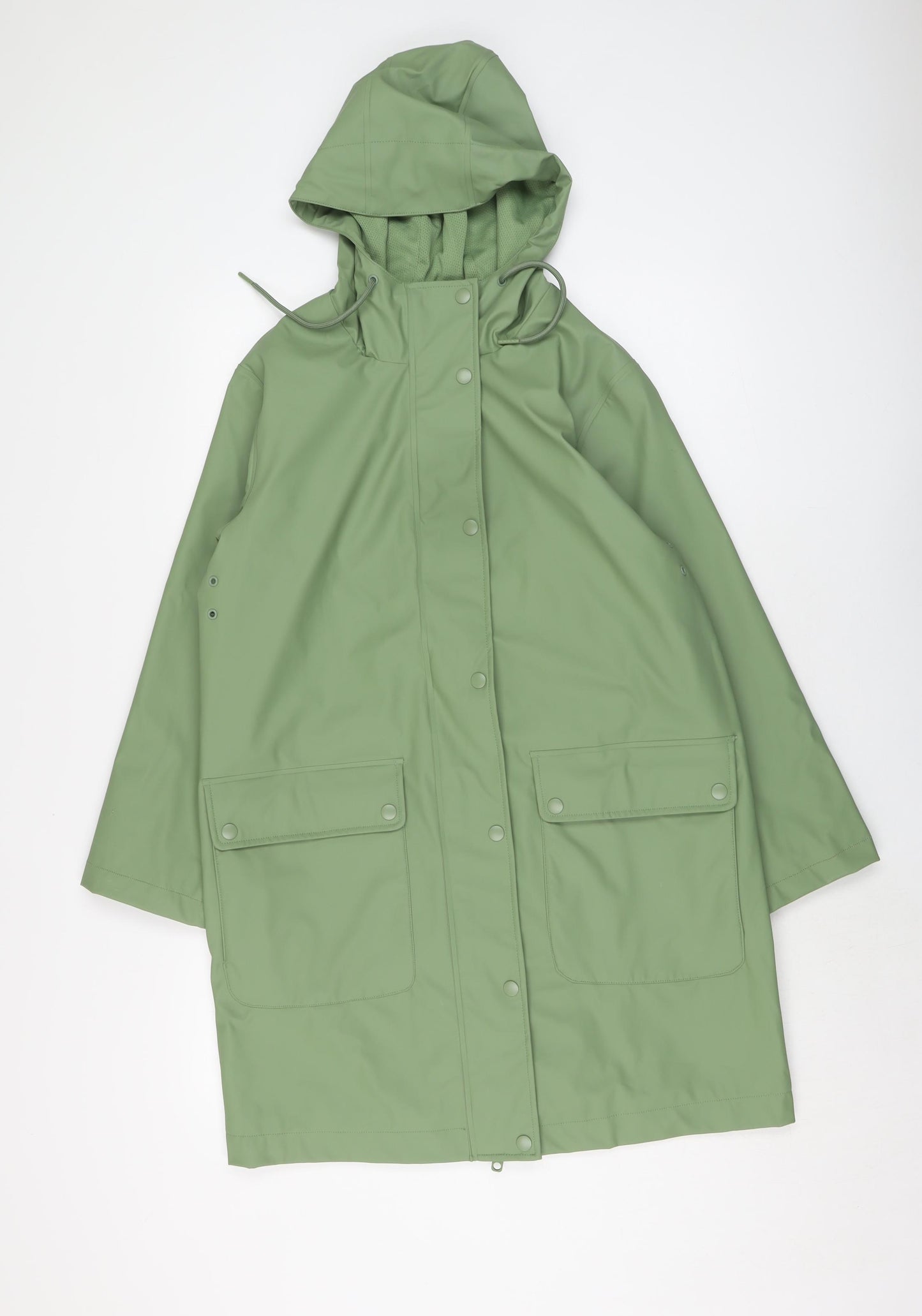 Marks and Spencer Womens Green Rain Coat Coat Size 10 Zip