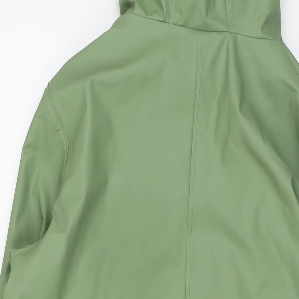 Marks and Spencer Womens Green Rain Coat Coat Size 10 Zip