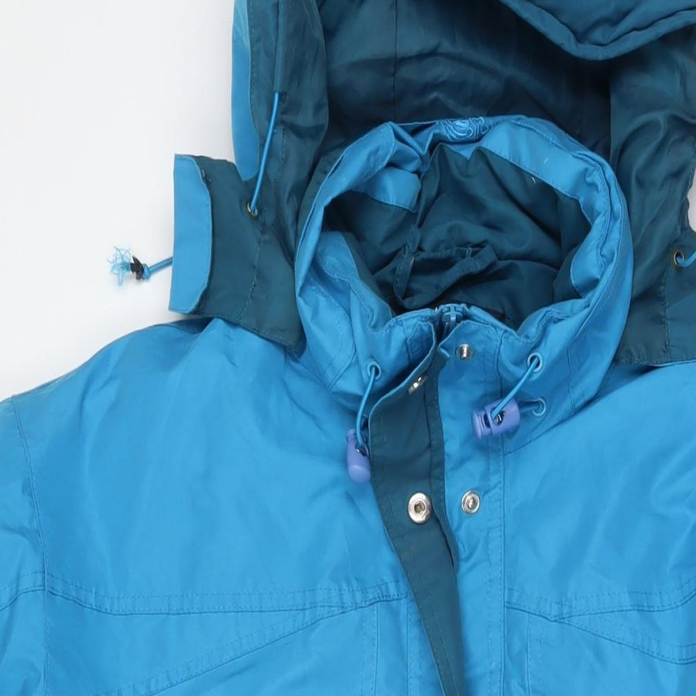 Arctic Storm Womens Blue Rain Coat Coat Size 18 Zip