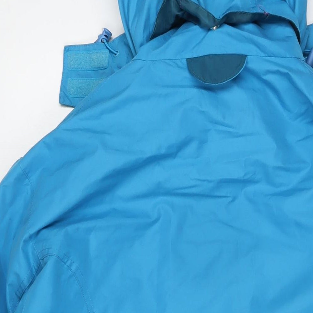 Arctic Storm Womens Blue Rain Coat Coat Size 18 Zip