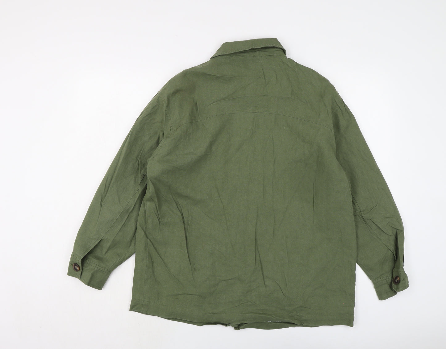 Zara Womens Green Jacket Size S Button