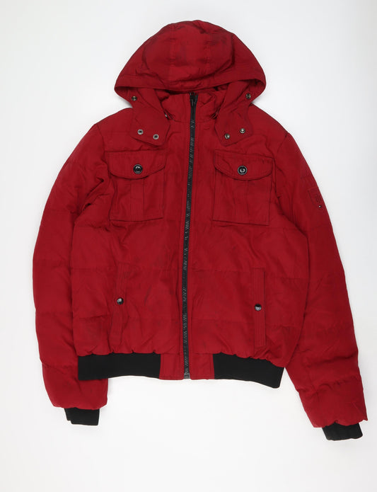 Tommy Hilfiger Mens Red Jacket Size XL Zip