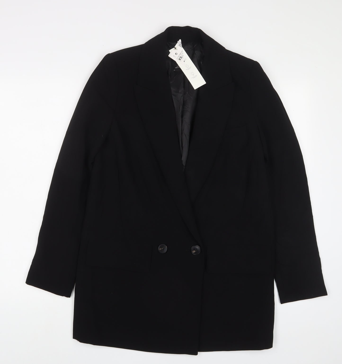 Zara Womens Black Jacket Blazer Size XS Button