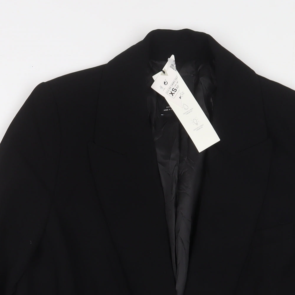 Zara Womens Black Jacket Blazer Size XS Button