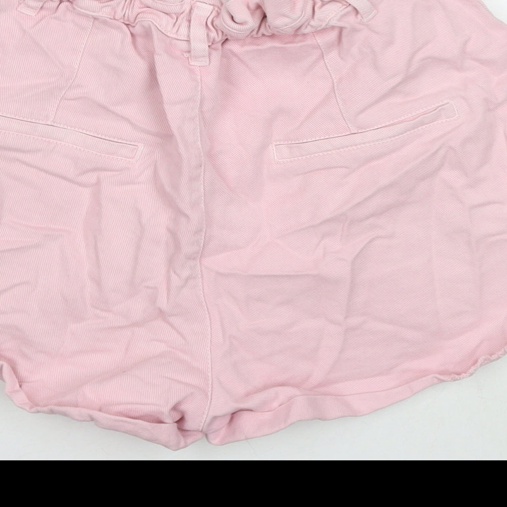 Bershka Womens Pink Cotton Hot Pants Shorts Size M L3 in Regular Zip