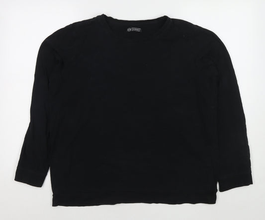 Avenue Womens Black Cotton Pullover Sweatshirt Size 16 Pullover - Size 16-18