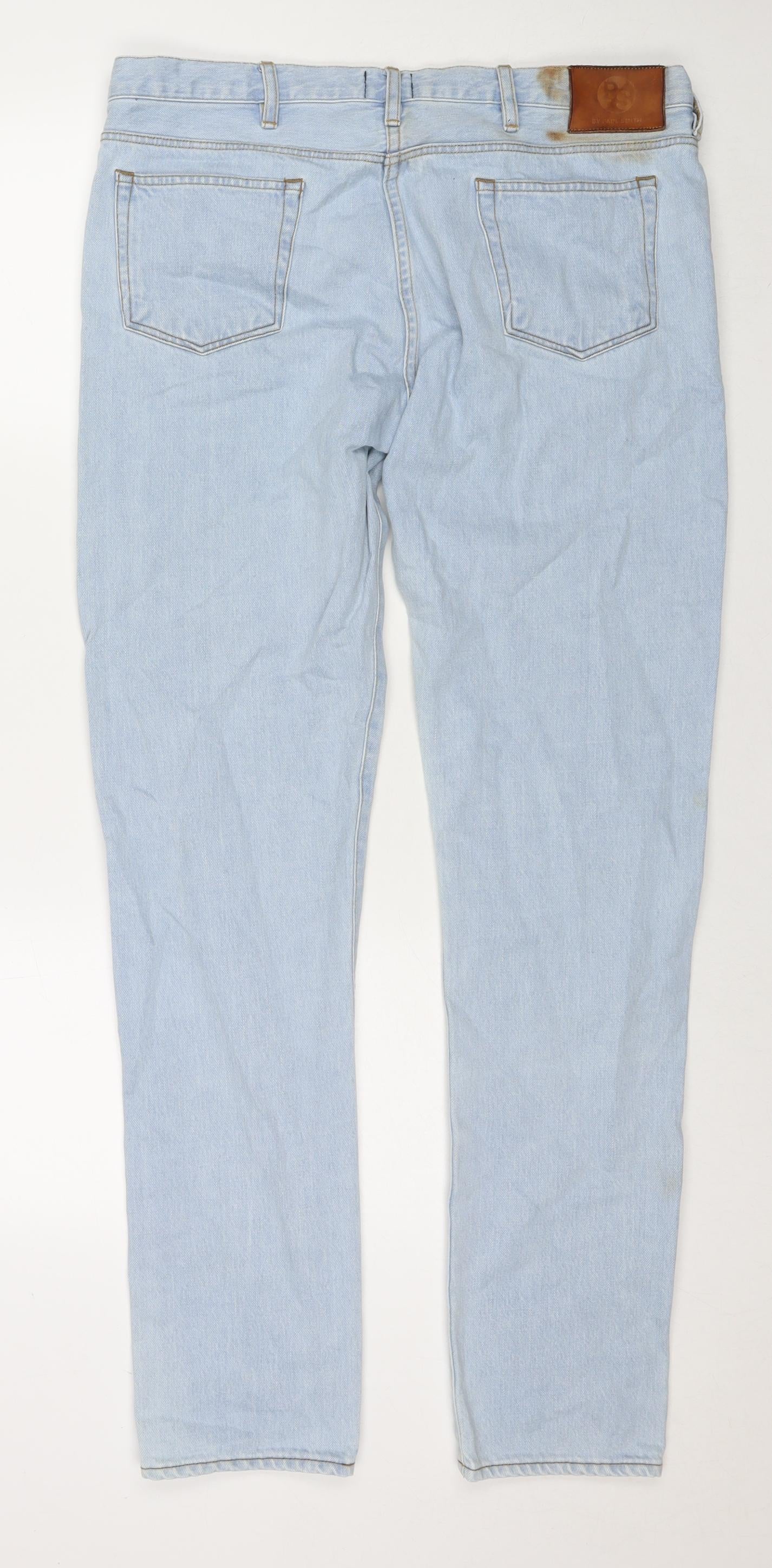 Paul Smith Mens Blue Cotton Straight Jeans Size 36 in L31 in Regular Zip