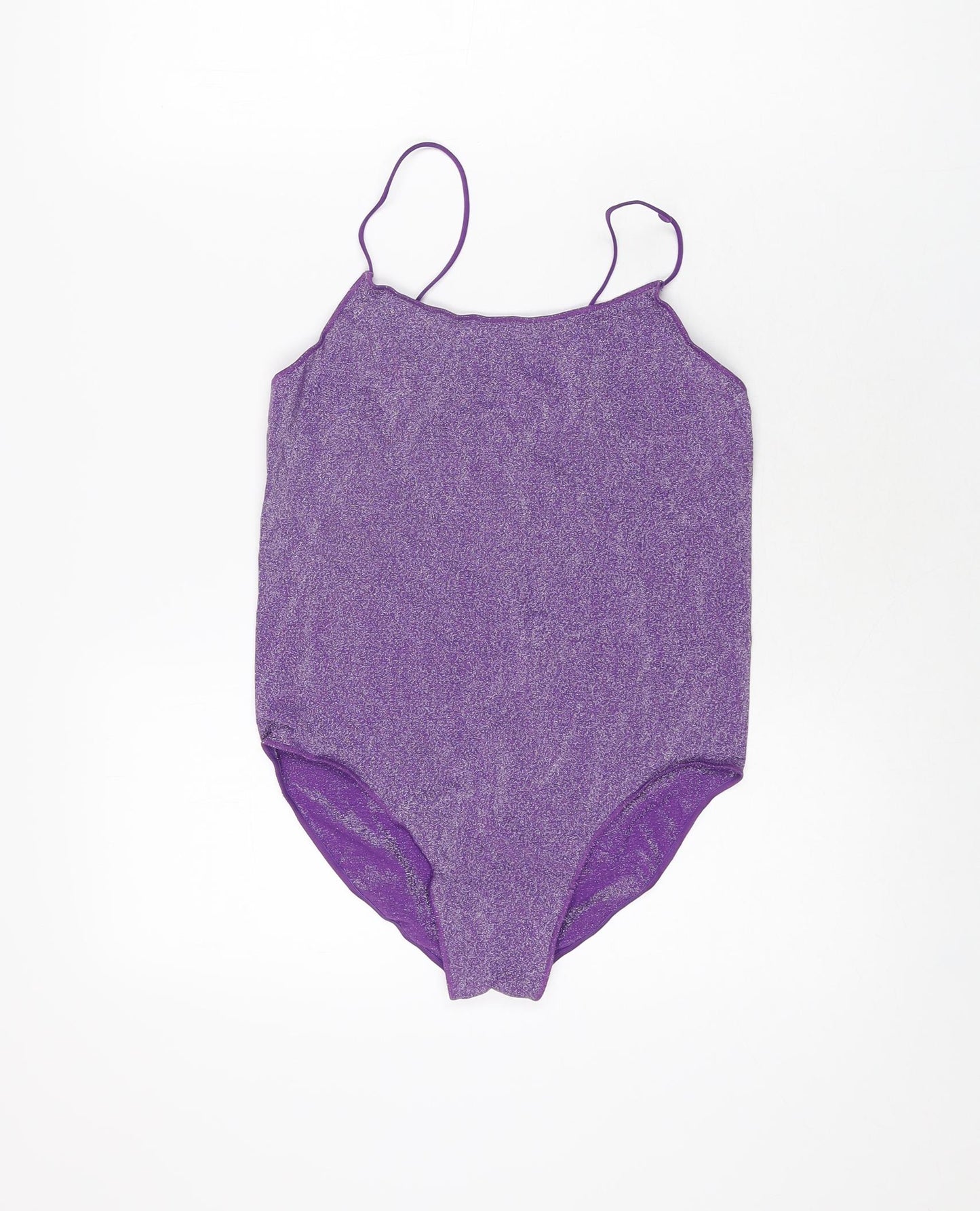 Zara Womens Purple Polyamide Bodysuit One-Piece Size M Pullover