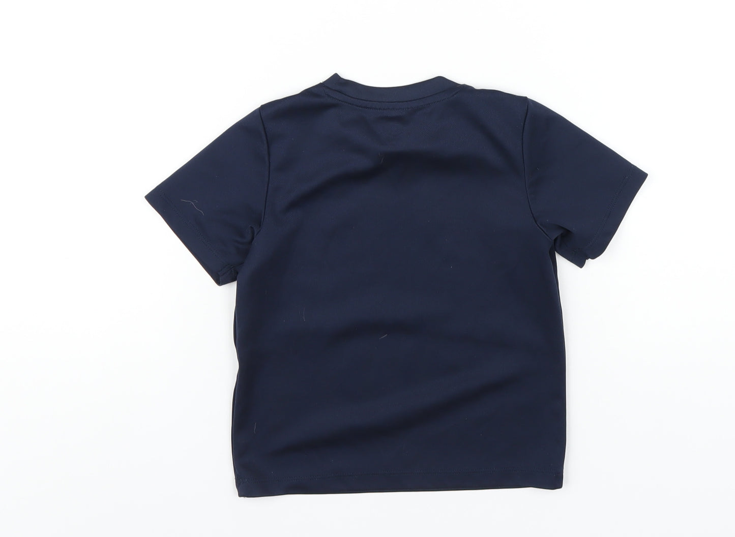 Umbro Boys Blue Polyester Basic T-Shirt Size 4-5 Years Round Neck Pullover