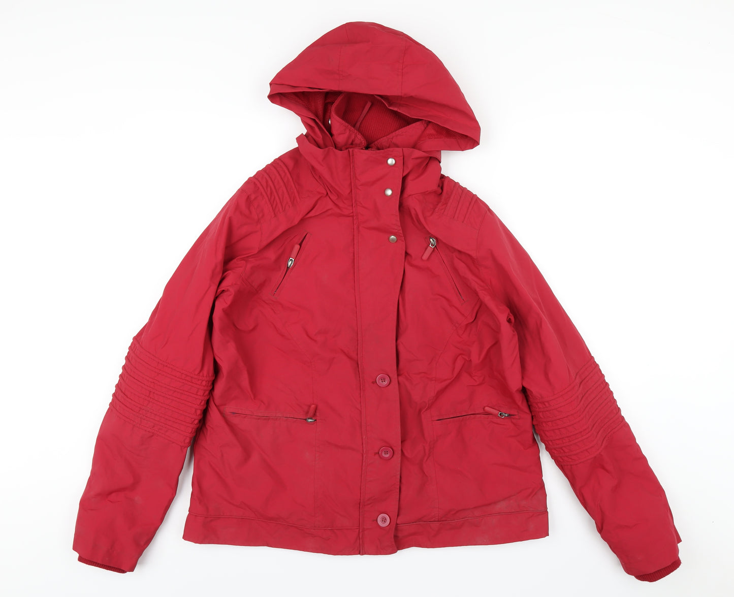 NEXT Womens Red Rain Coat Coat Size 18 Zip