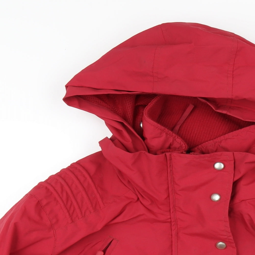 NEXT Womens Red Rain Coat Coat Size 18 Zip