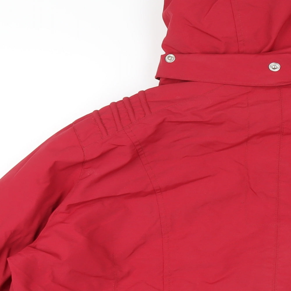 NEXT Womens Red Rain Coat Coat Size 18 Zip