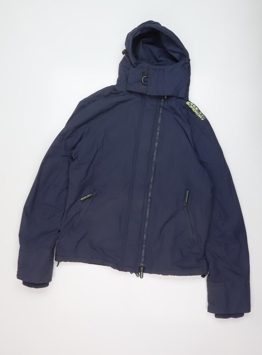 Superdry Womens Blue Jacket Size XL Zip