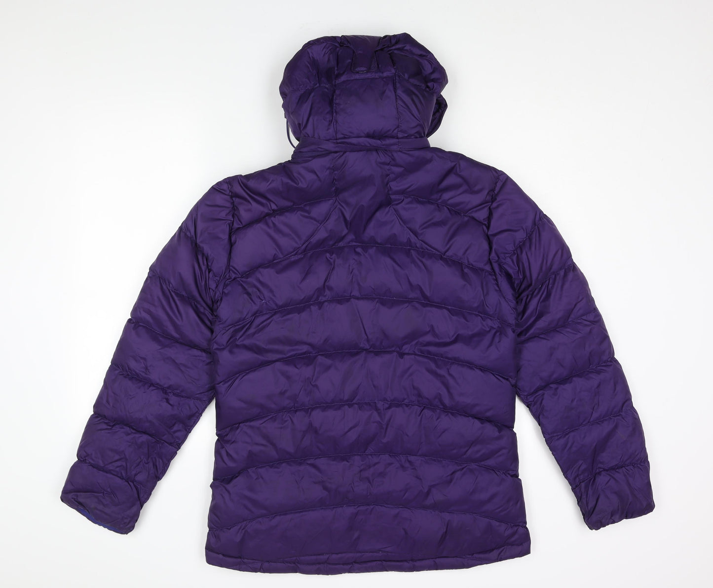 North Ridge Womens Purple Puffer Jacket Jacket Size 12 Zip - Logo Hooded