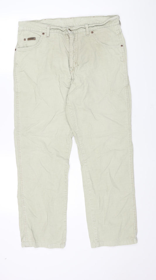 Wrangler Mens Beige Cotton Snow Pants Trousers Size 36 in L27 in Regular Zip