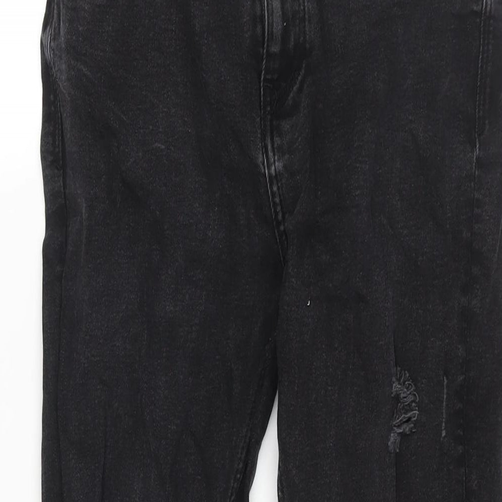 Pull&Bear Mens Black Cotton Skinny Jeans Size 30 in L26 in Regular Zip