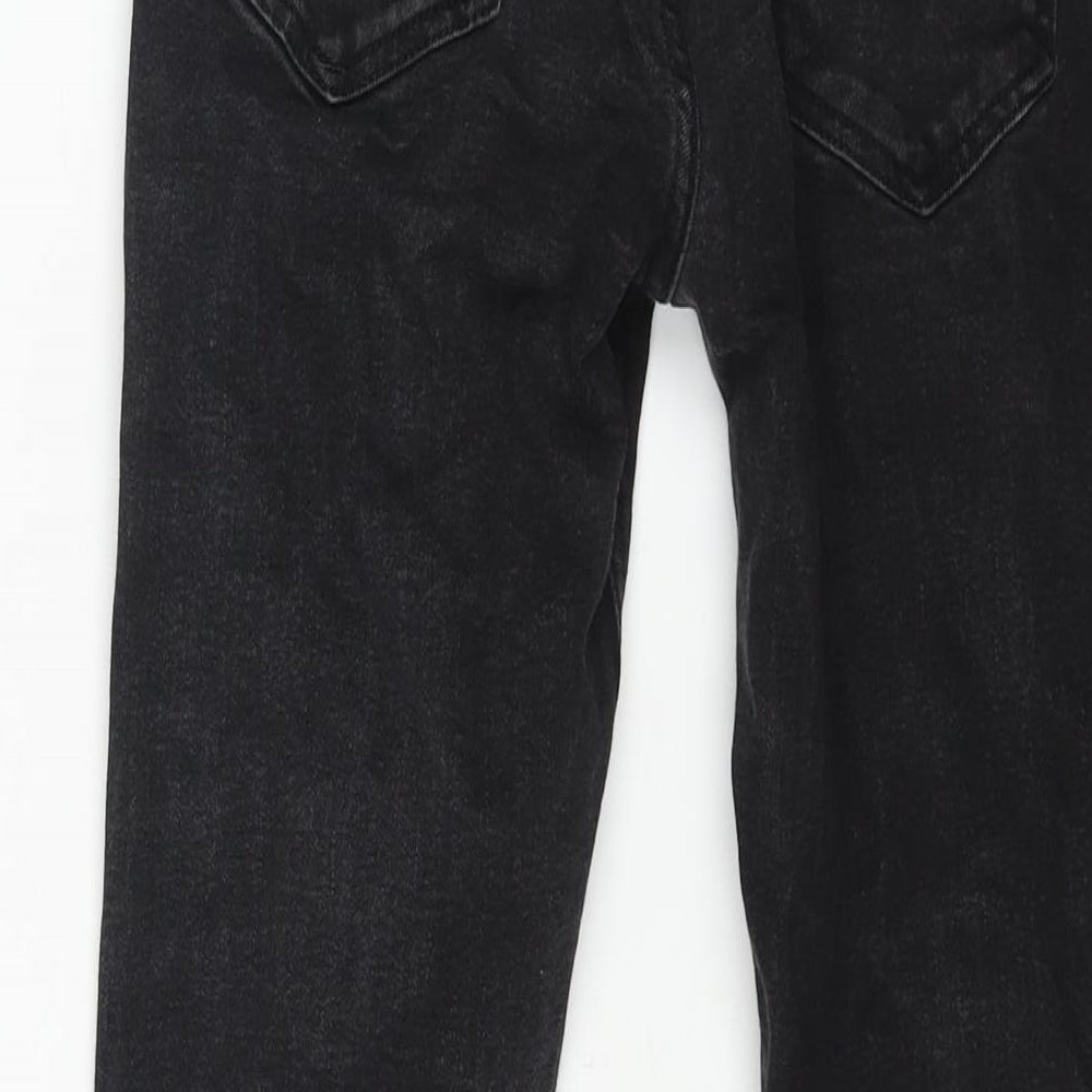 Pull&Bear Mens Black Cotton Skinny Jeans Size 30 in L26 in Regular Zip